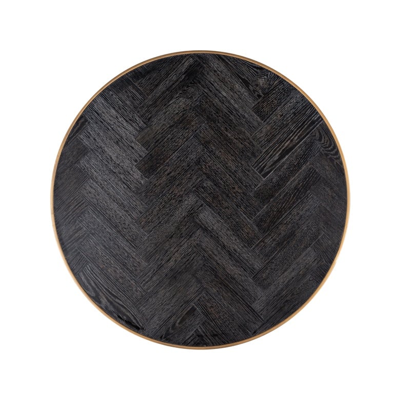 Blake Herringbone Coffee Table Set Of 2 - Brass Base-Renaissance Design Studio