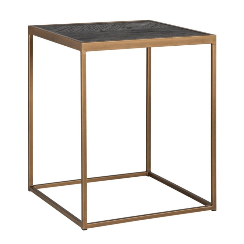 Blake Side table with brass-Renaissance Design Studio