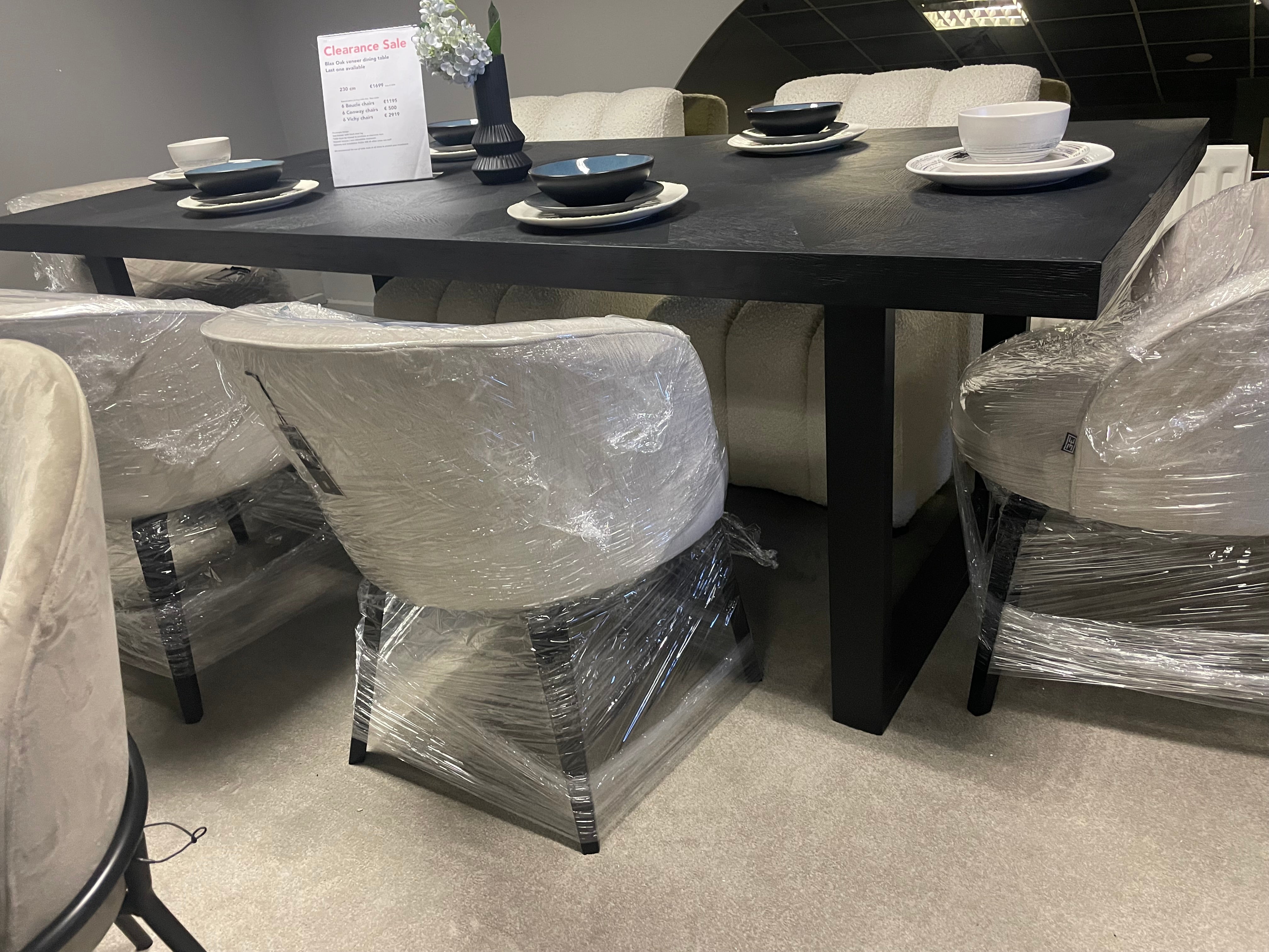 Blax extra large 230 cm dining table in stock REDUCED CLEARANCE save €300-Renaissance Design Studio