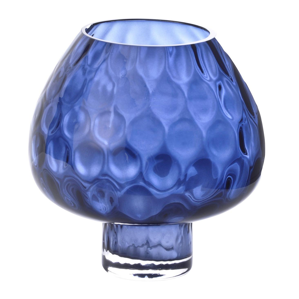 Blue Hurricane Vase REDUCED-Vase-Renaissance Design Studio