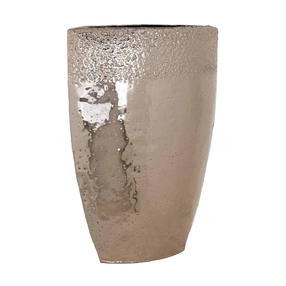 Blythe Metal hammered large vase finish-Renaissance Design Studio