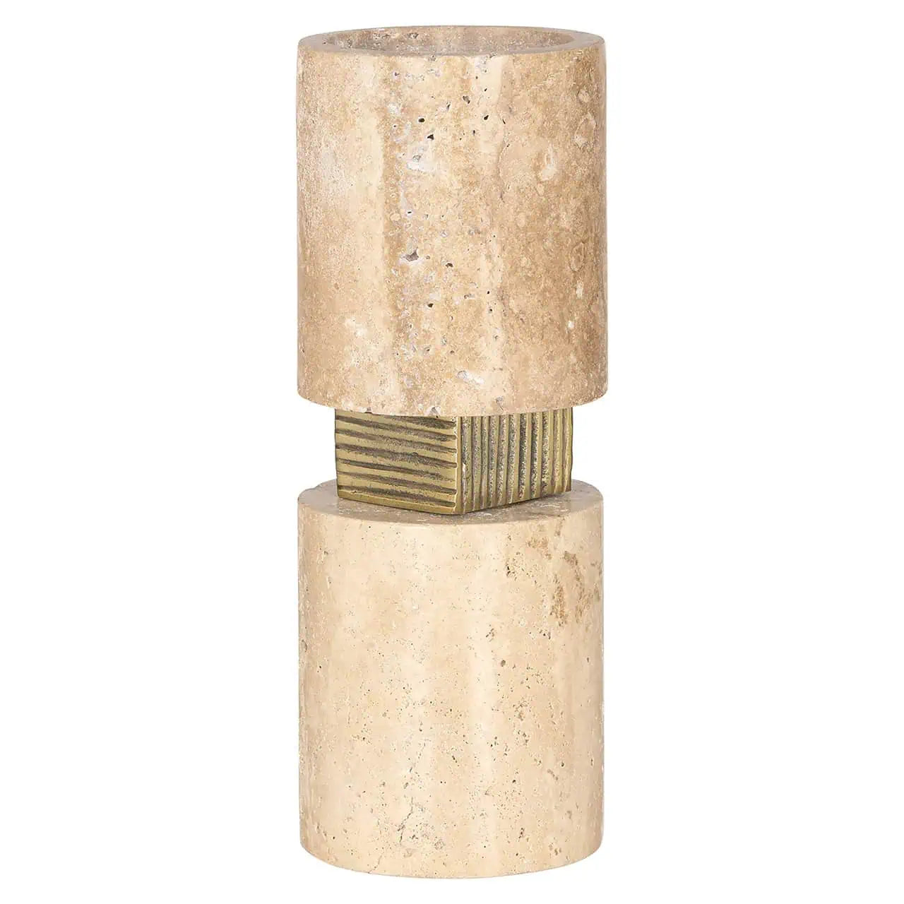 Boaz cream Marble Candle Holder Various Sizes-Renaissance Design Studio