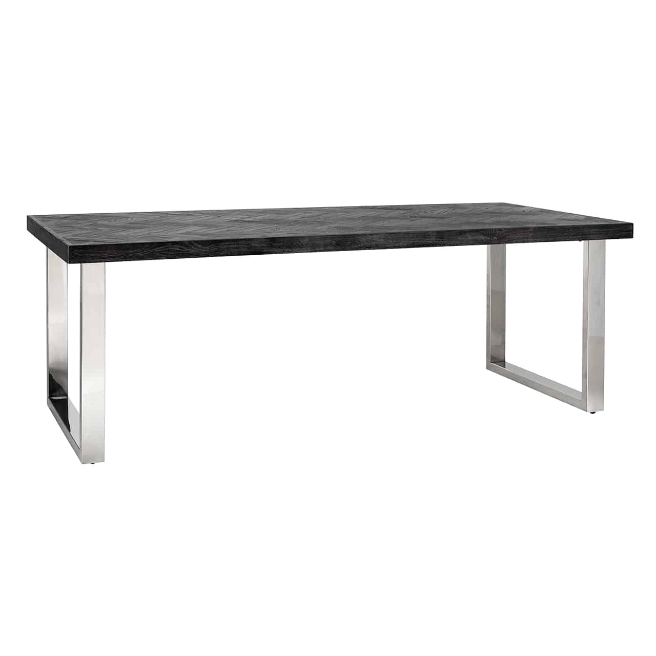 Boston Dining Table with herringbone top-Renaissance Design Studio