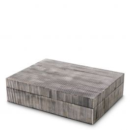 Box Lucielle black and white bone by Eichholtz small or large-Renaissance Design Studio