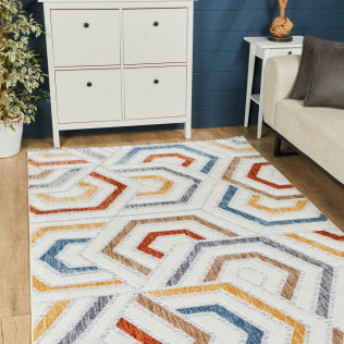 Bradley Rug textured Economy range in 3 sizes and choice of patterns-Renaissance Design Studio