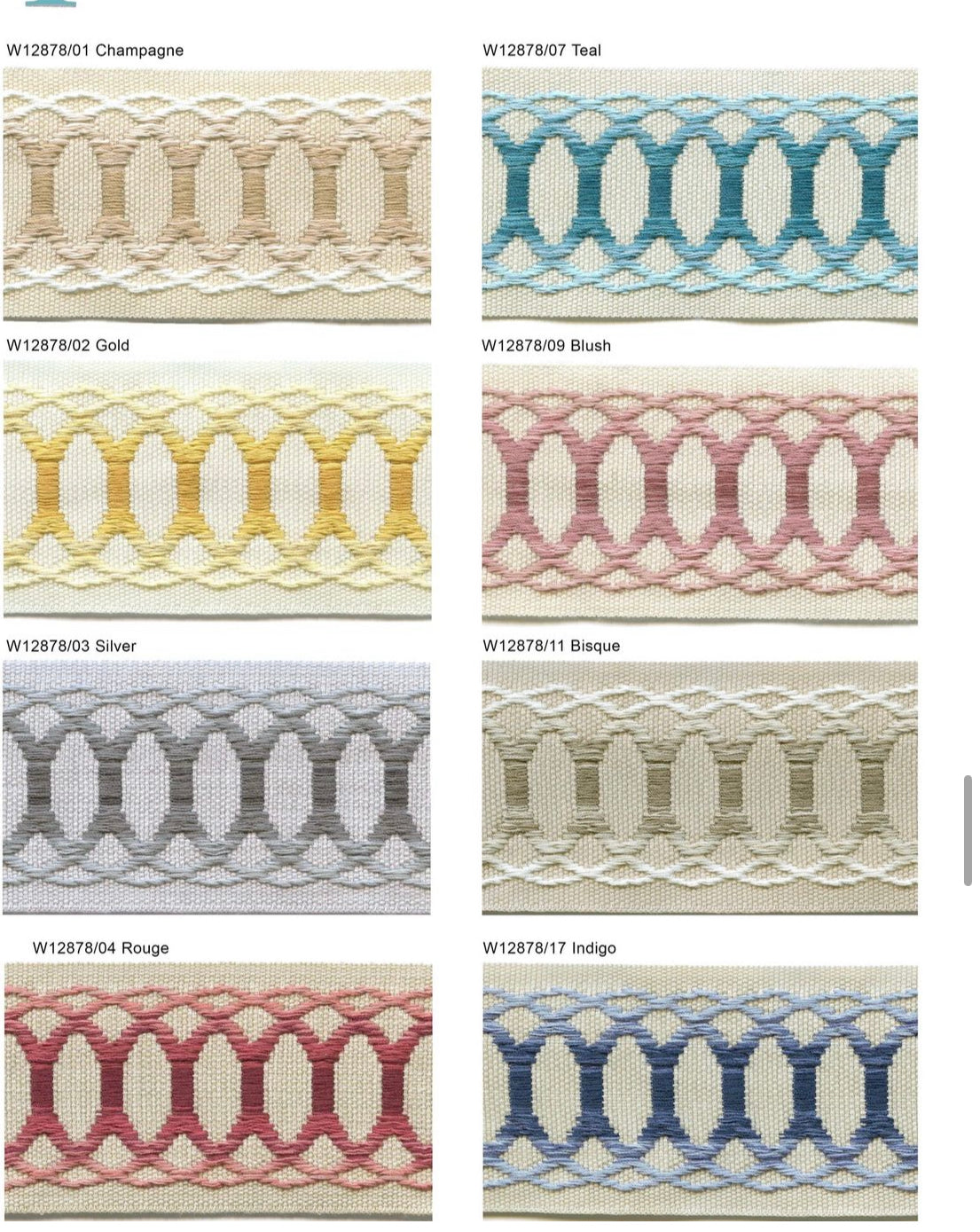 Braids and trims various prices-Renaissance Design Studio