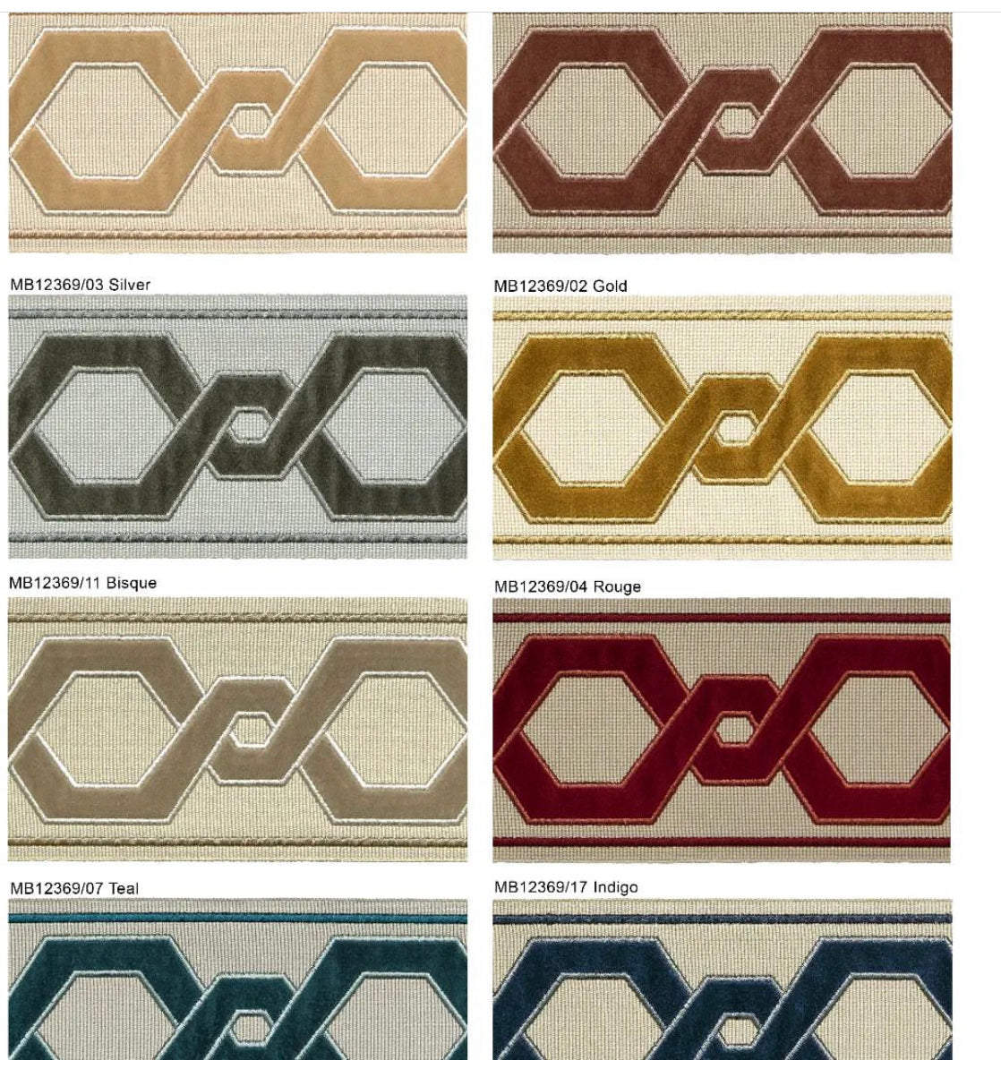 Braids and trims various prices-Renaissance Design Studio