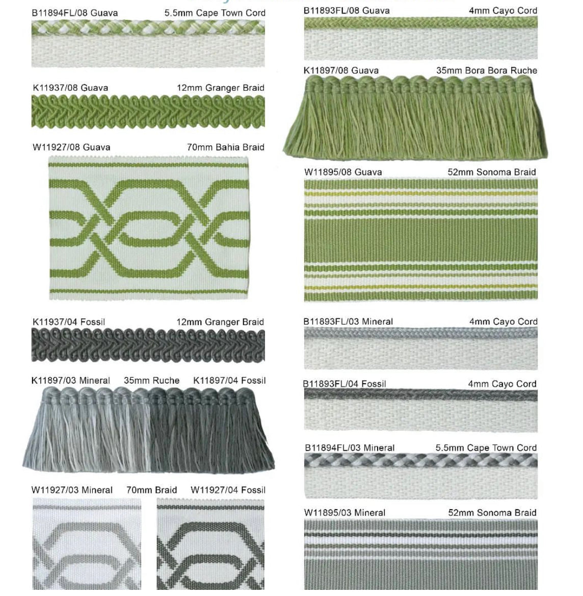 Braids and trims various prices-Renaissance Design Studio