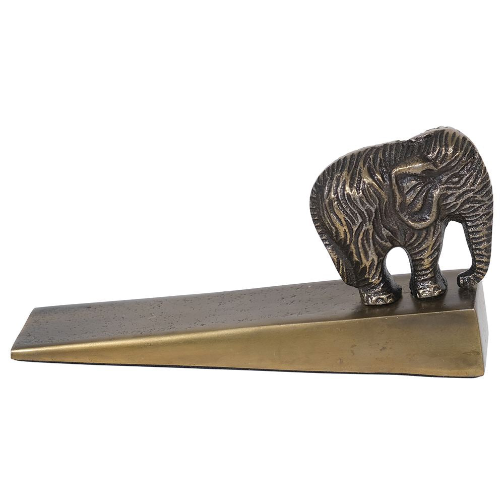 Brass Elephant Door Stop