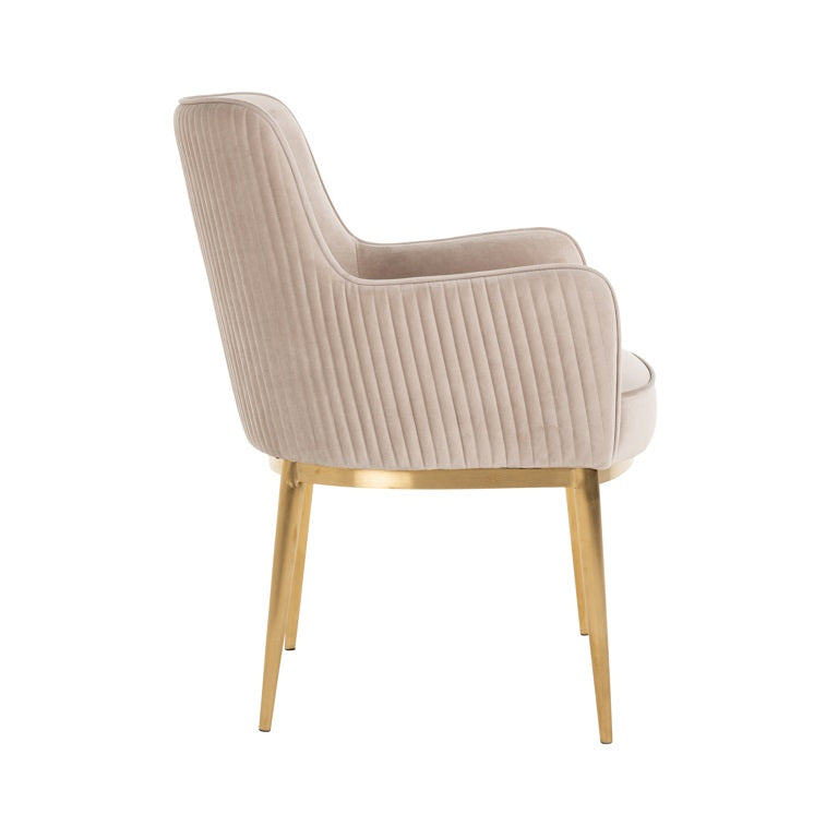 Breezy Dining Chair with gold trim