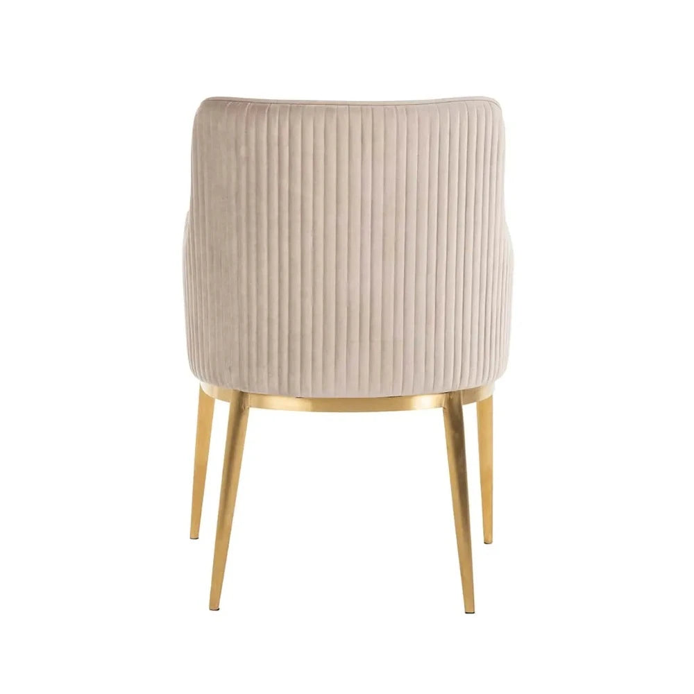 Breezy Dining Chair with gold trim