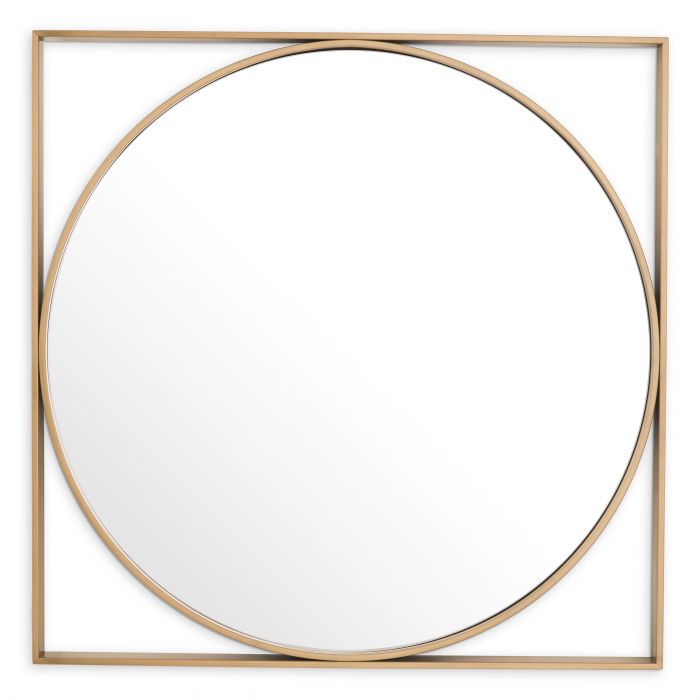 Brushed brass Montauk Mirror by Eichholtz