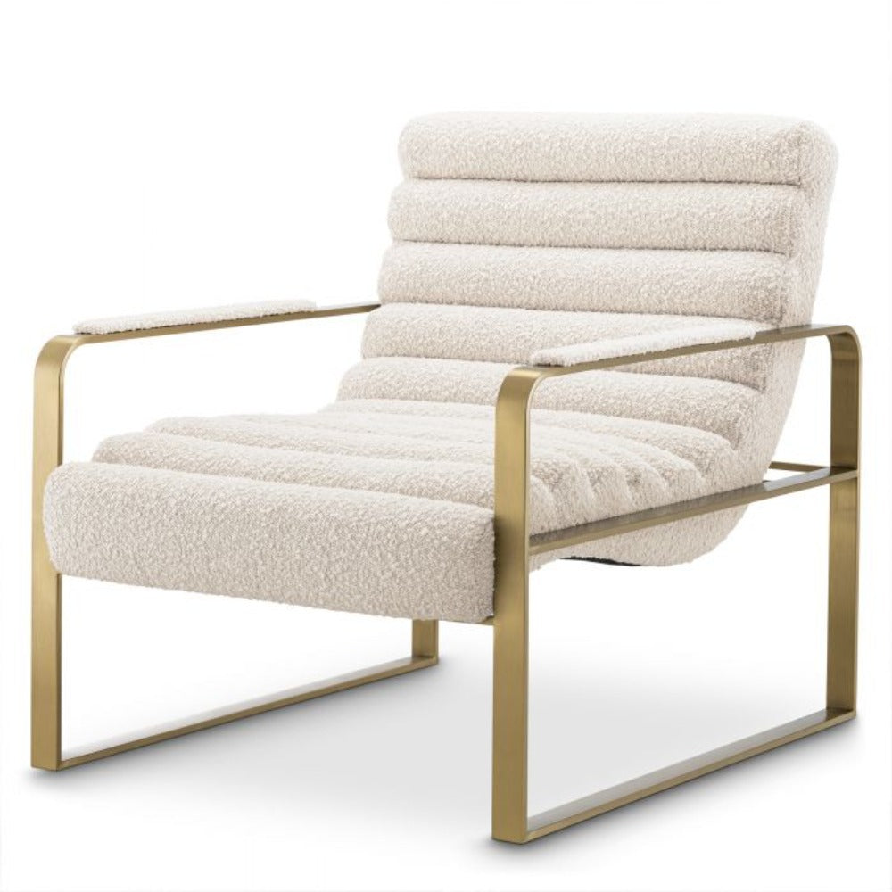 Brushed brass Olsen armchair by Eichholtz-Armchair-Renaissance Design Studio