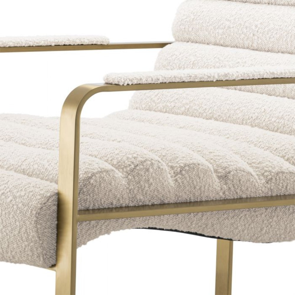 Brushed brass Olsen armchair  by Eichholtz