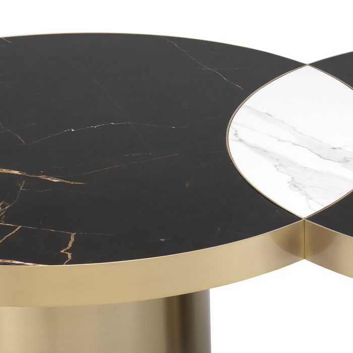 Brushed brass round coffee table Breakers by Eichholtz