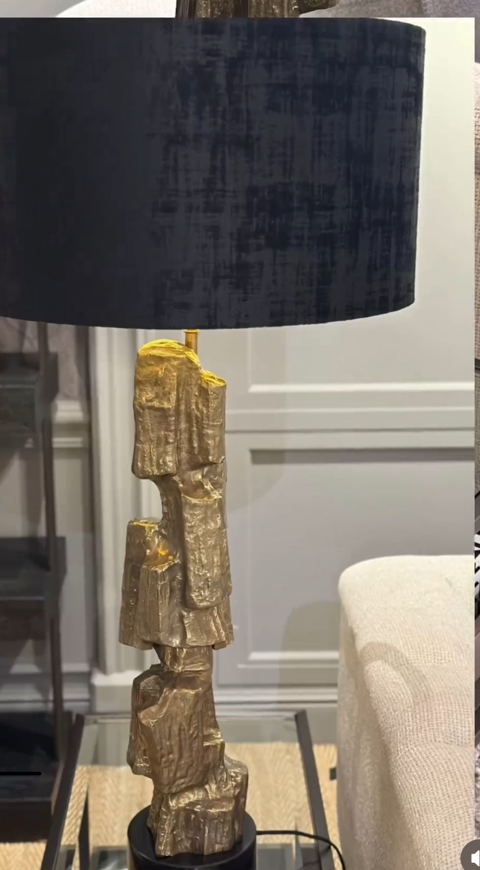 Brutalist Noto Scultpure Table Lamp by Eichholtz-Renaissance Design Studio