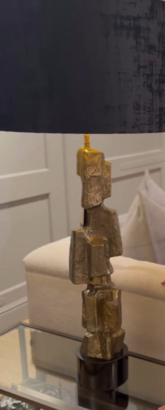Brutalist Noto Scultpure Table Lamp by Eichholtz-Renaissance Design Studio