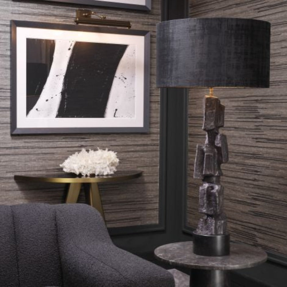 Brutalist Noto Scultpure Table Lamp by Eichholtz-Renaissance Design Studio
