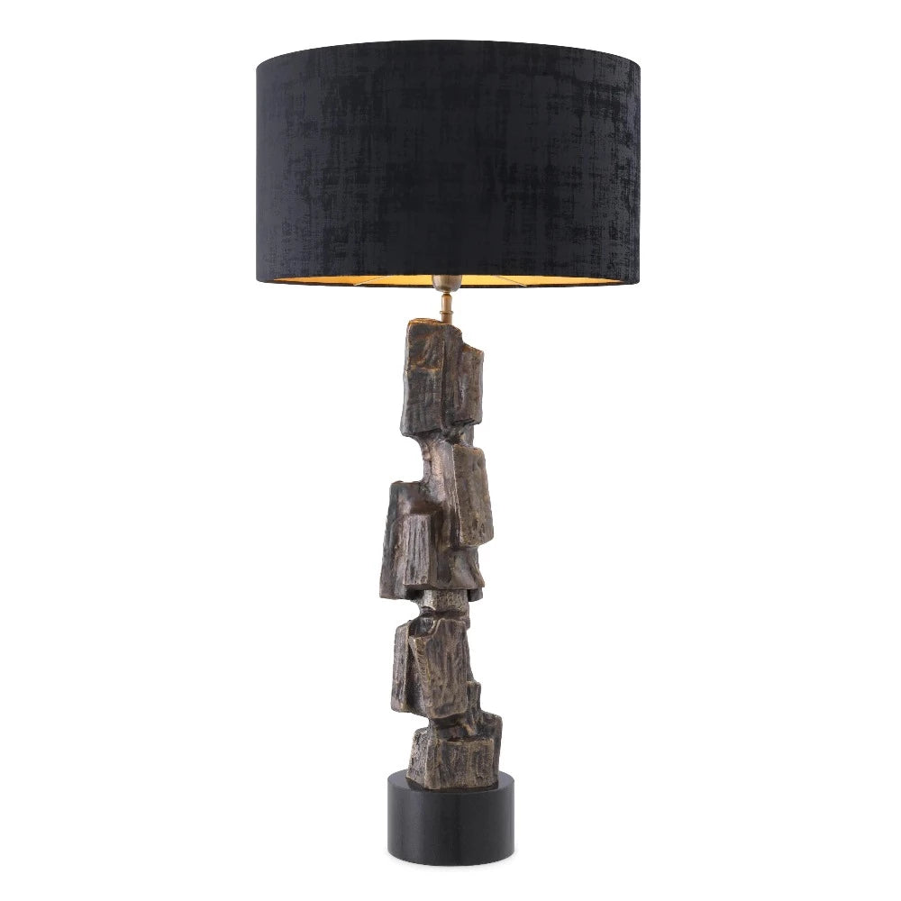 Brutalist Noto Scultpure Table Lamp by Eichholtz