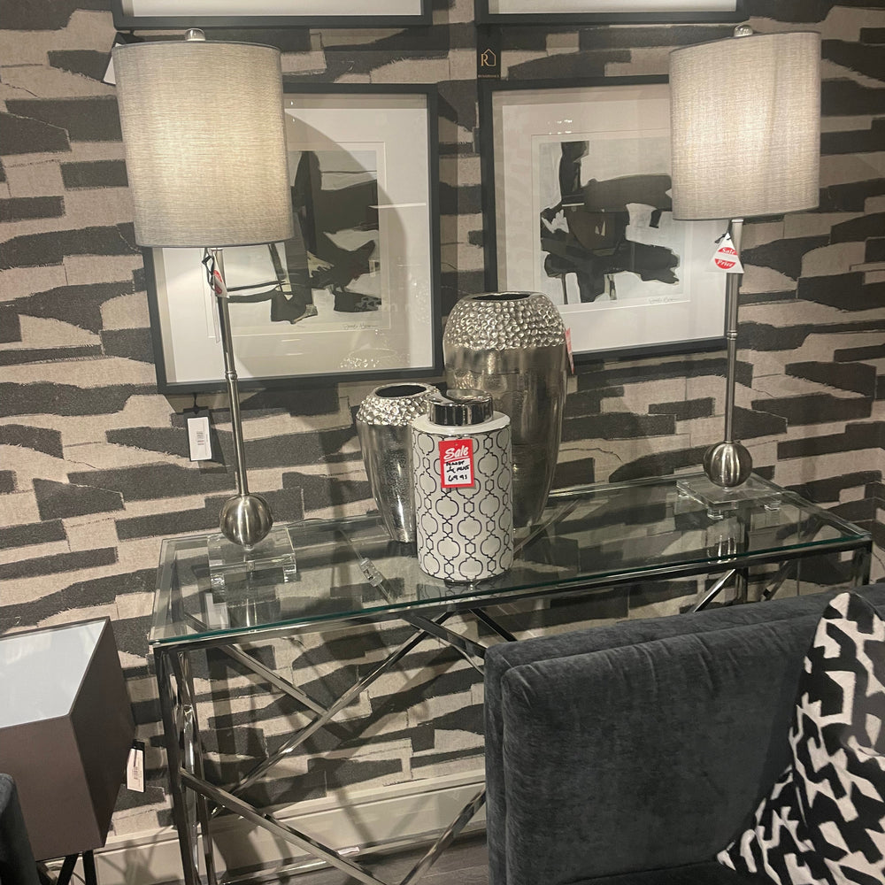 Buffet lamps pair of 2 complete with shades  reduced MQL11004