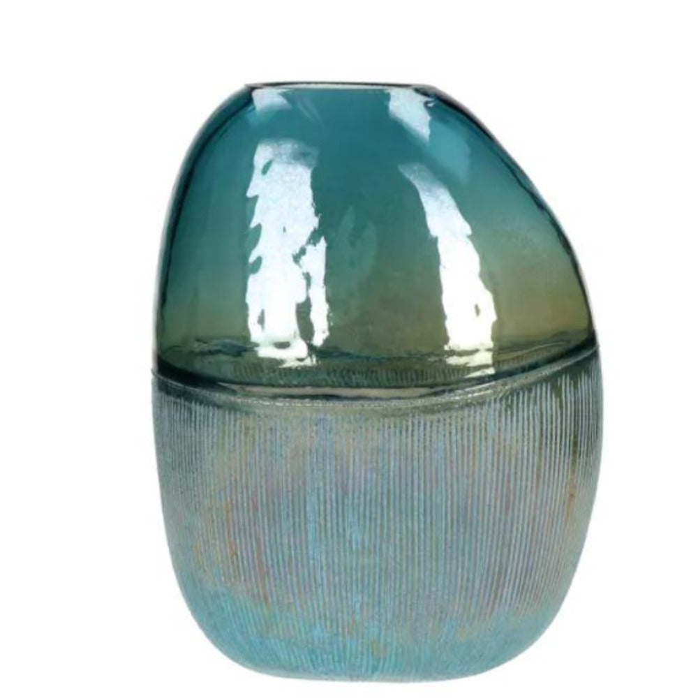 Burbella Vase in Teal Blue