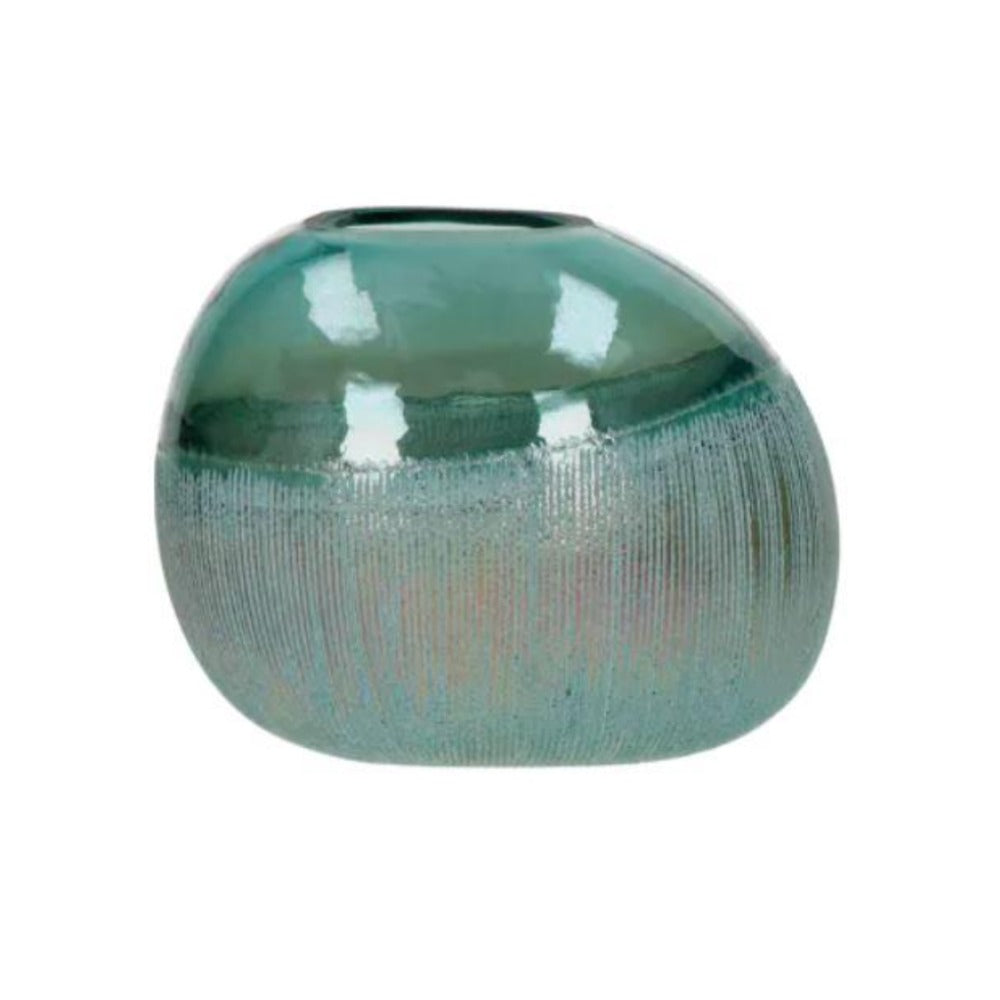 Burbella Vase in Teal Blue-Vase-Renaissance Design Studio