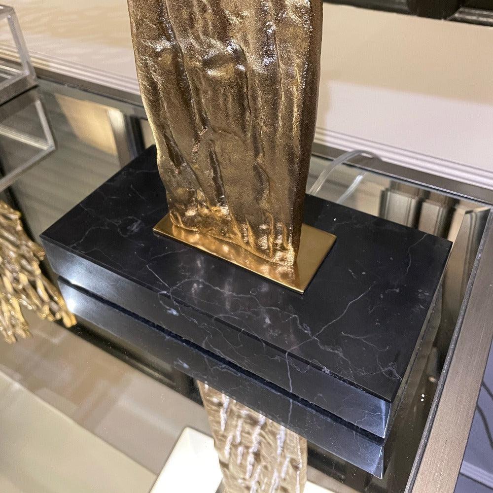 Byron A gold Table Lamp complete w shade reduced-Table Lamp-Renaissance Design Studio