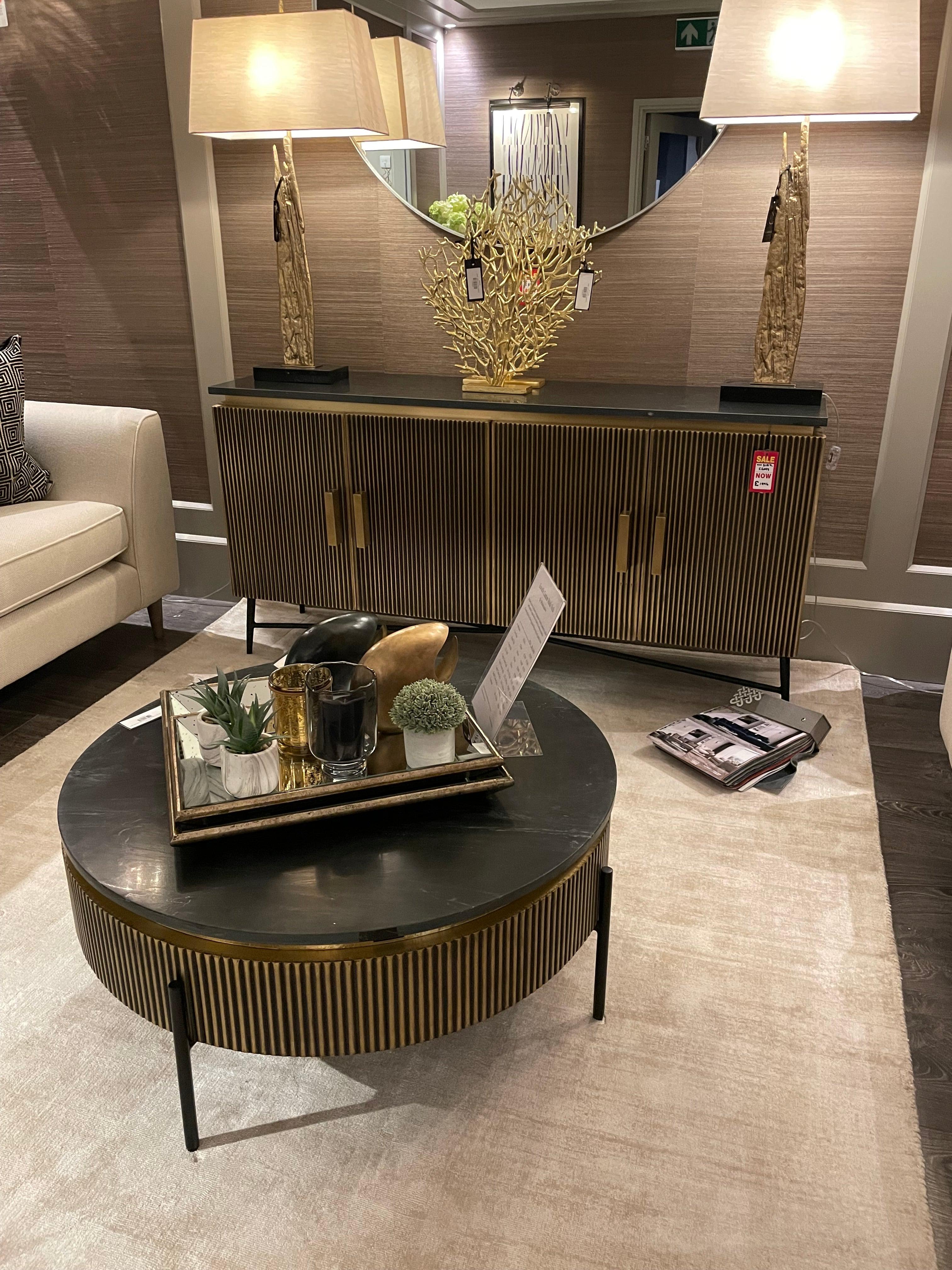 Byron A gold Table Lamp complete w shade reduced-Table Lamp-Renaissance Design Studio