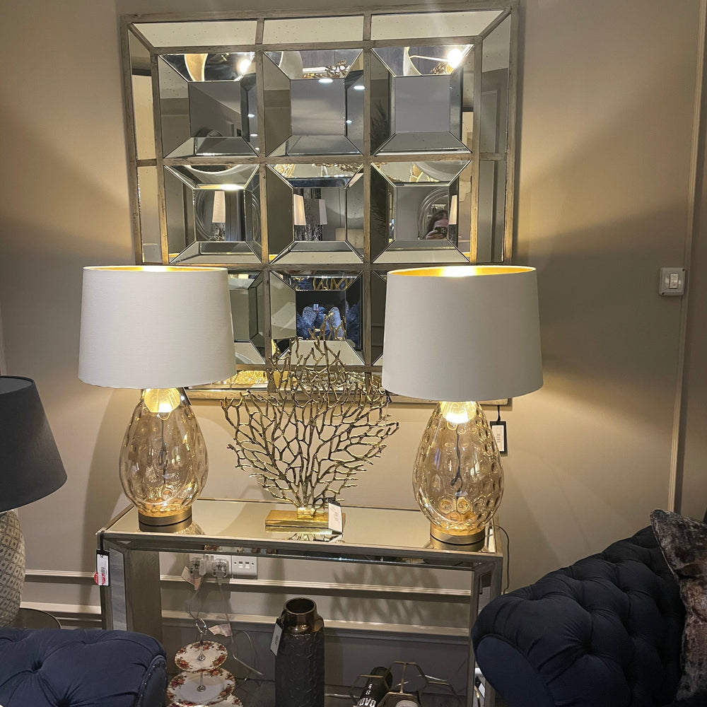 Byron Antiqued Distressed Slim  mirrored console table reduced sold as seen One only !