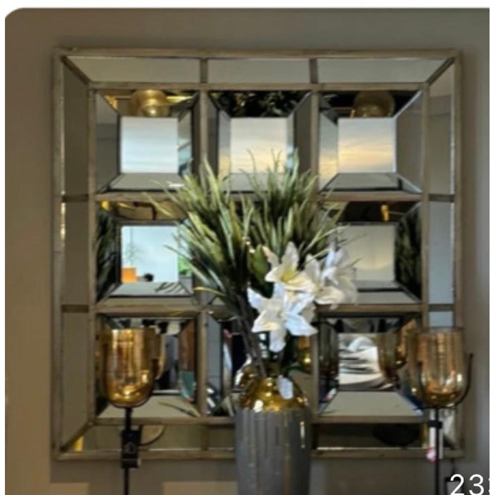Byron Bevelled Distressed Window Mirror-Renaissance Design Studio