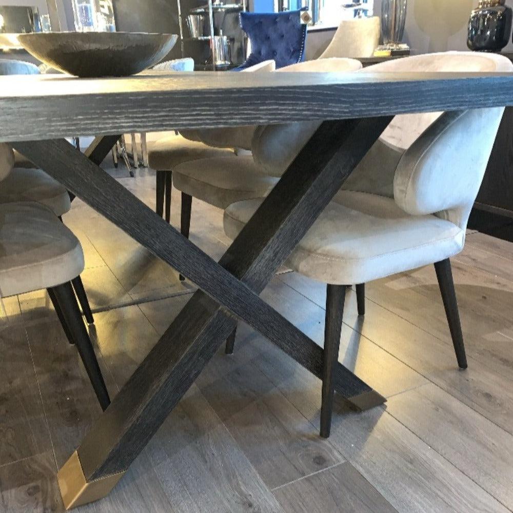 Byron H dining Table ex-display with Cross Leg reduced €1699