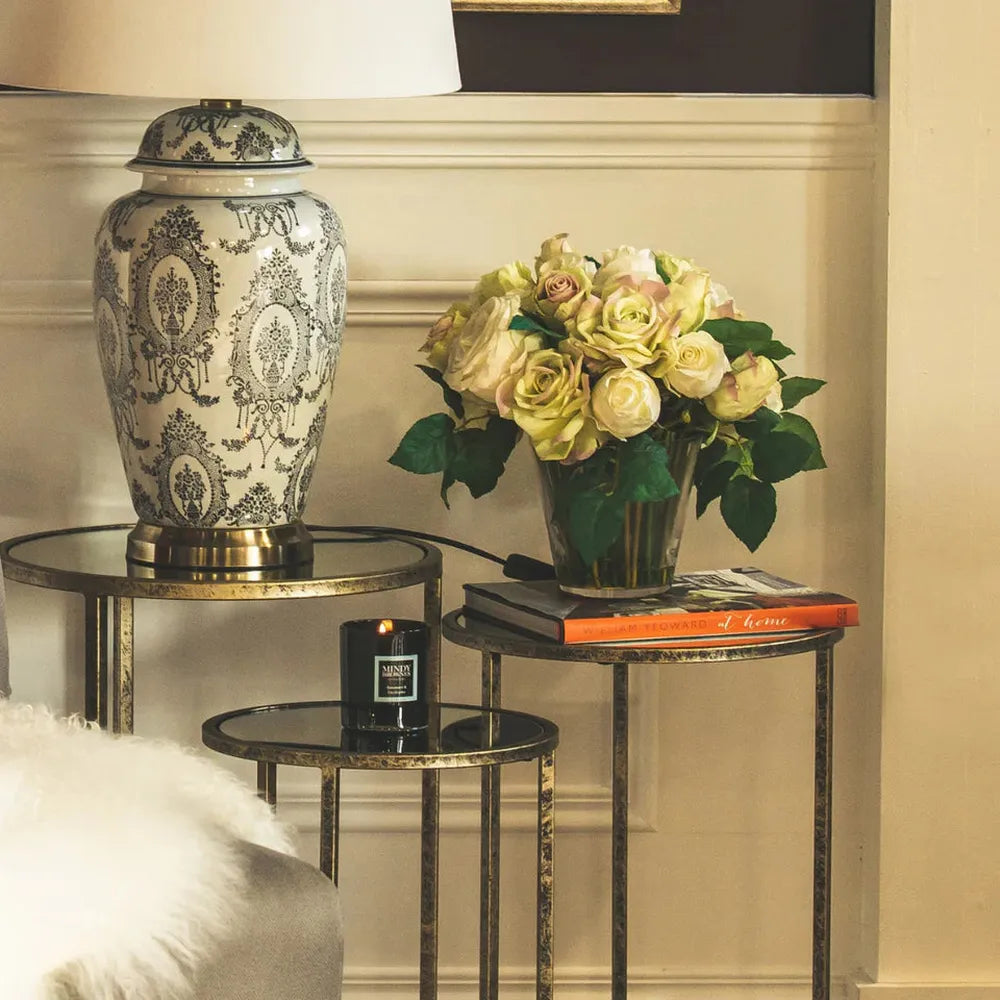 Byron Nest Of 3 round Tables With Marble Top-Renaissance Design Studio