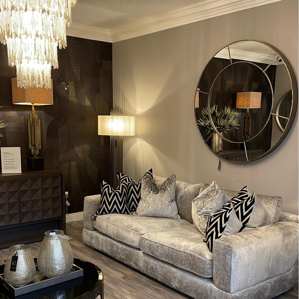 Byron Round Window Mirror Xl 120 cm-Renaissance Design Studio