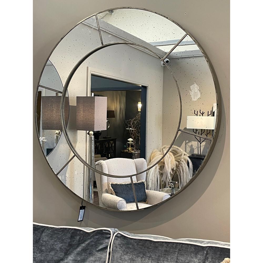 Byron Round Window Mirror Xl 120 cm-Renaissance Design Studio