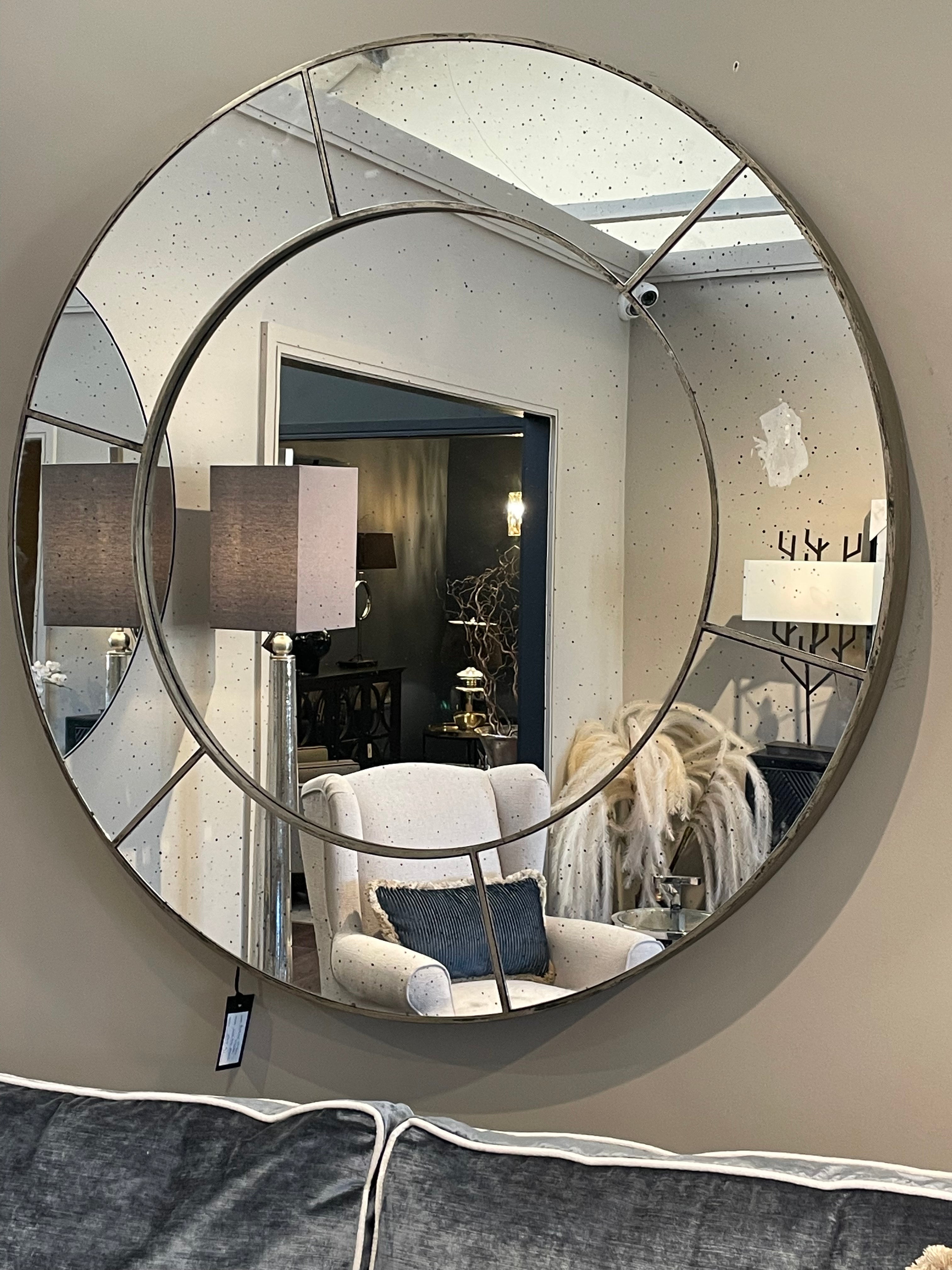 Byron Round Window Mirror Xl 120 cm-Renaissance Design Studio