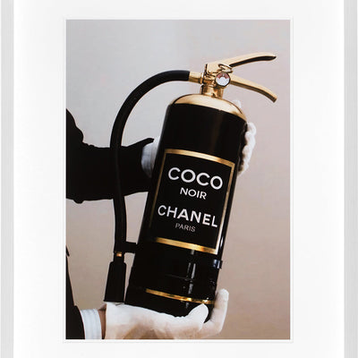 C C Chanel Extinguisher. Hand made framed art work