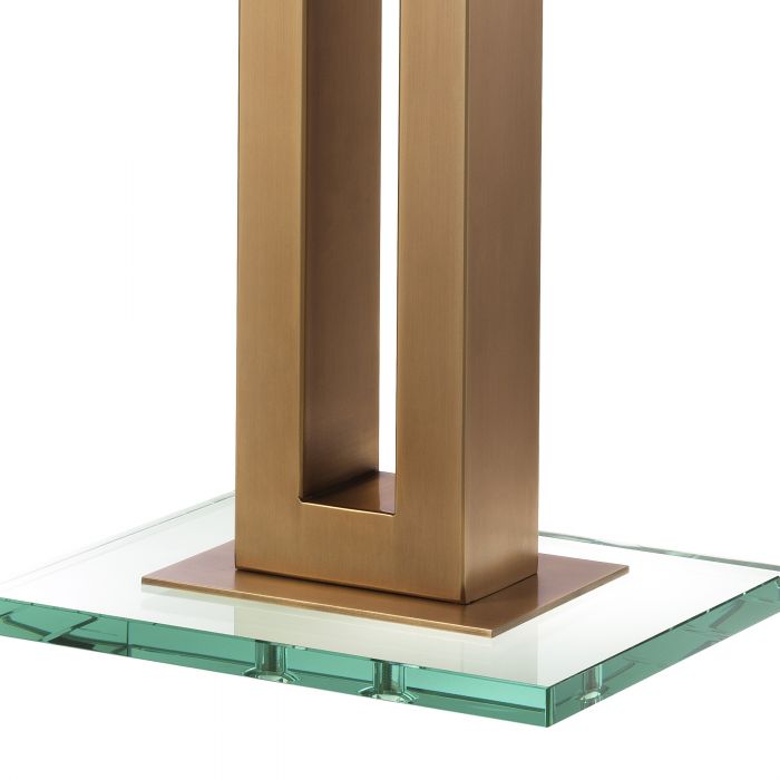 Cadogan Large Art Deco Brass Table Lamp w shade by Eichholtz - sold out-Renaissance Design Studio