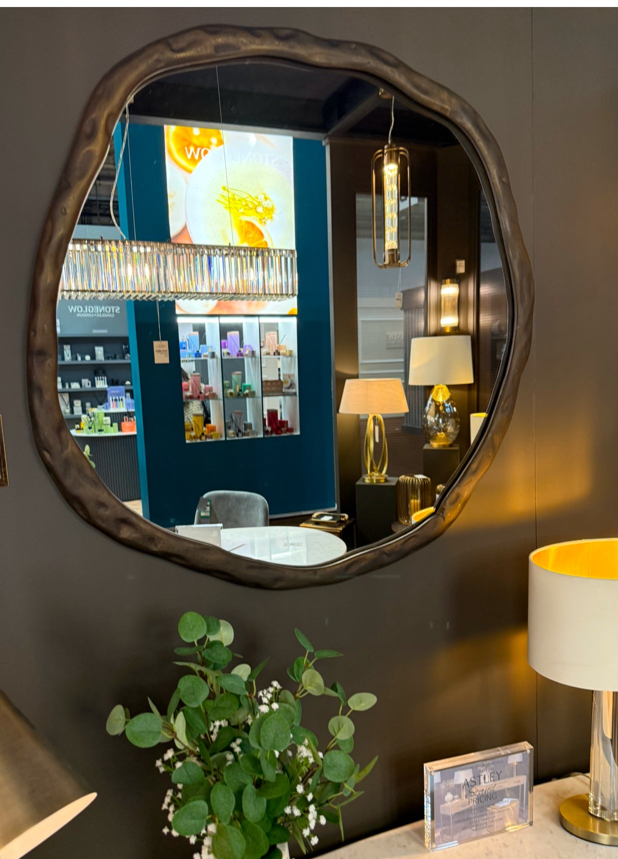 California asymmectric mirror large 92 cm best seller reduced price !-round large mirror-Renaissance Design Studio