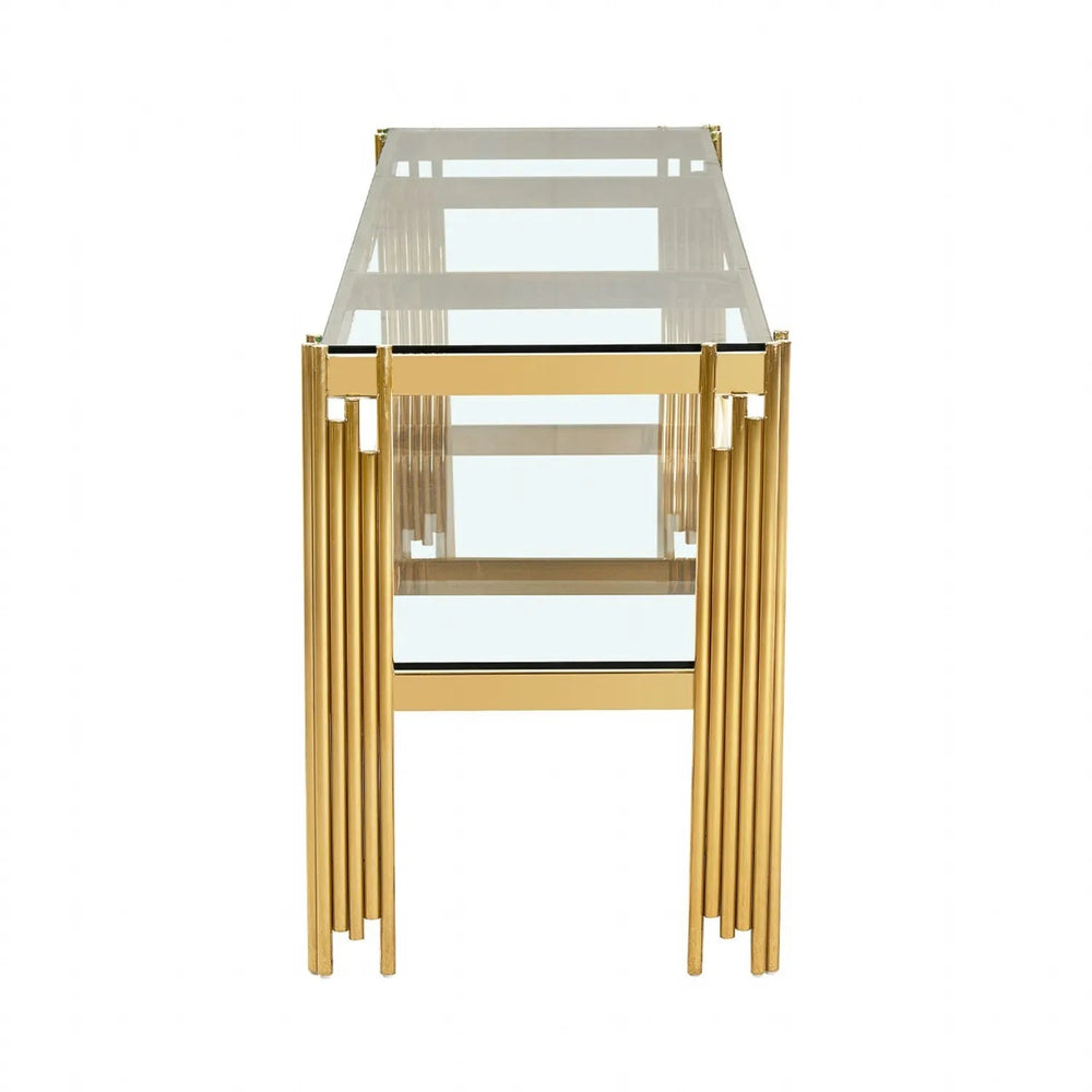Cally TV unit in gold to order