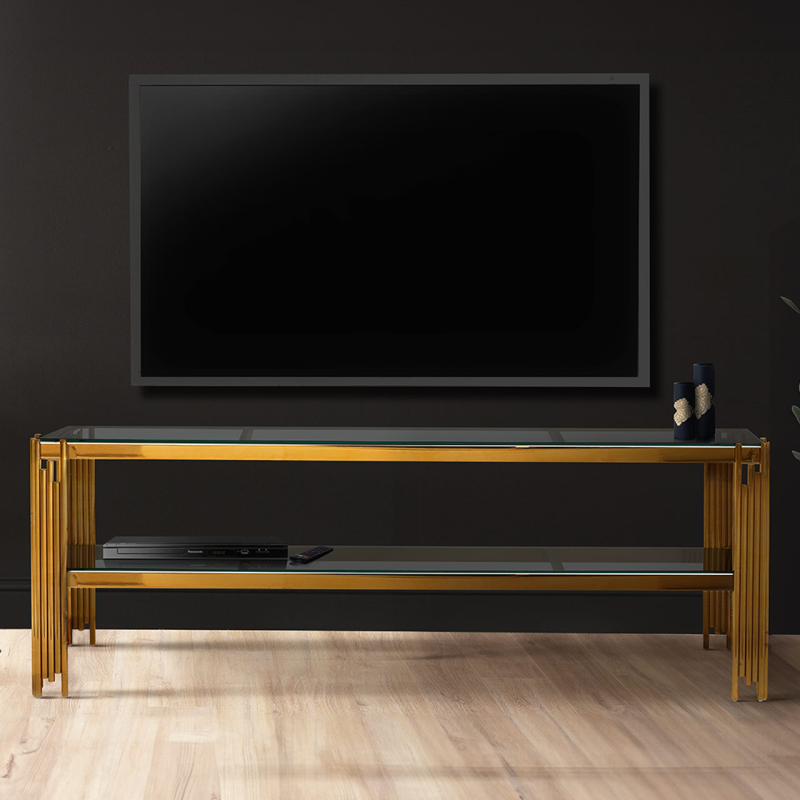 Cally TV unit in gold to order-Tv unit-Renaissance Design Studio