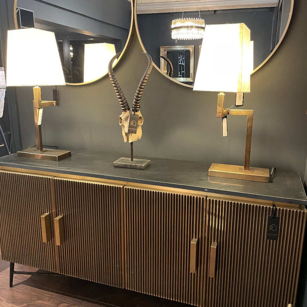 Cambell Table Lamp Vintage brass by Eichholtz REDUCED to order-Table lamp-Renaissance Design Studio