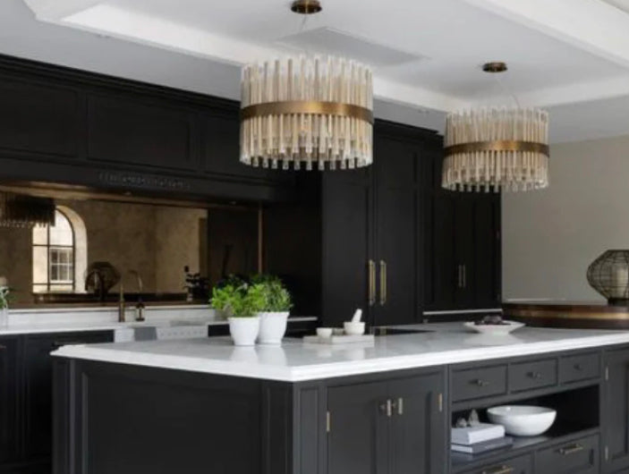 Camden Club 40 cm brushed brass chandelier-chandelier-Renaissance Design Studio