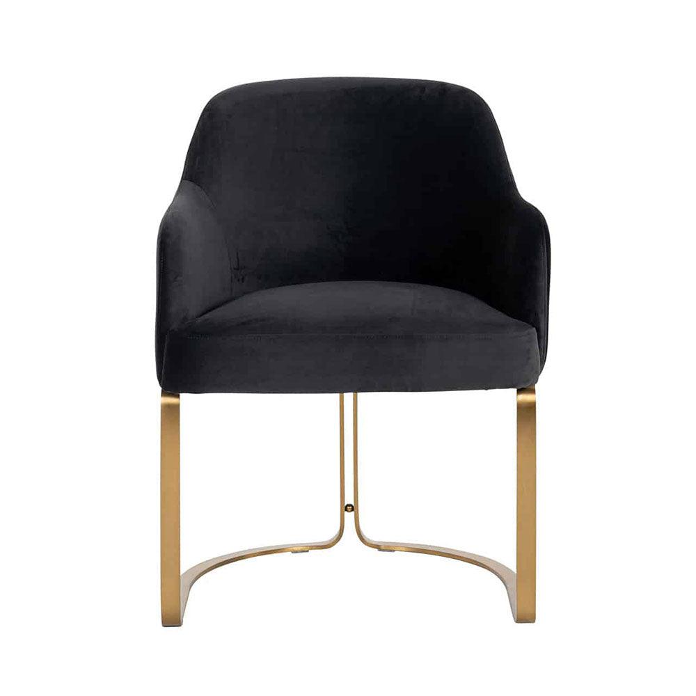 Camden Club Designer Dining Chair with gold frame