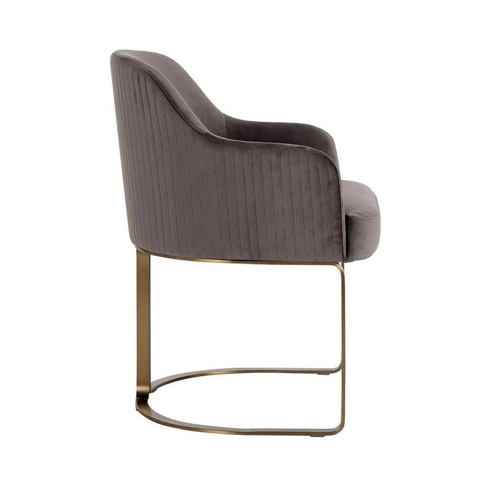 Camden Club Designer Dining Chair with gold frame