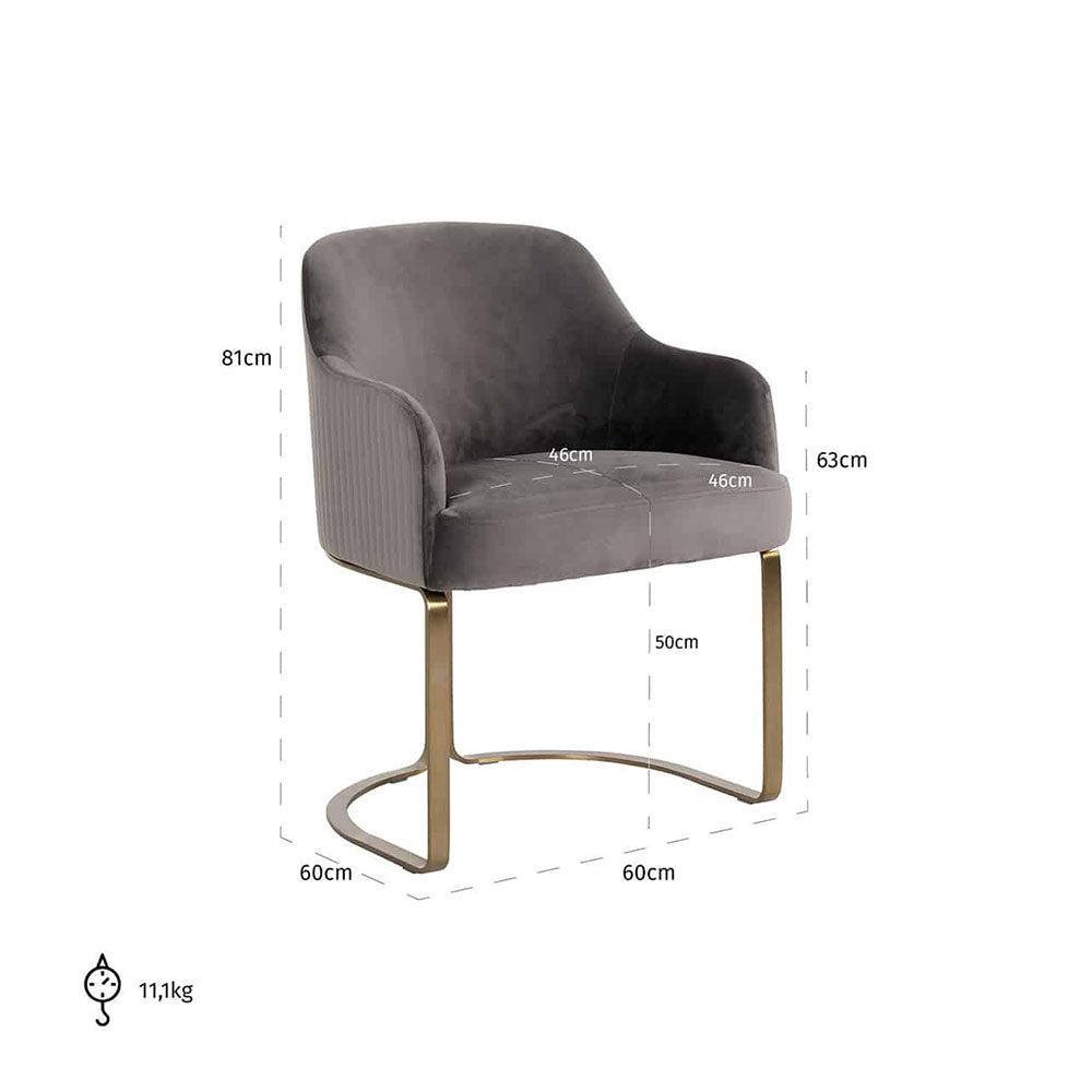 Camden Club Designer Dining Chair with gold frame REDUCED PRICE (see below )