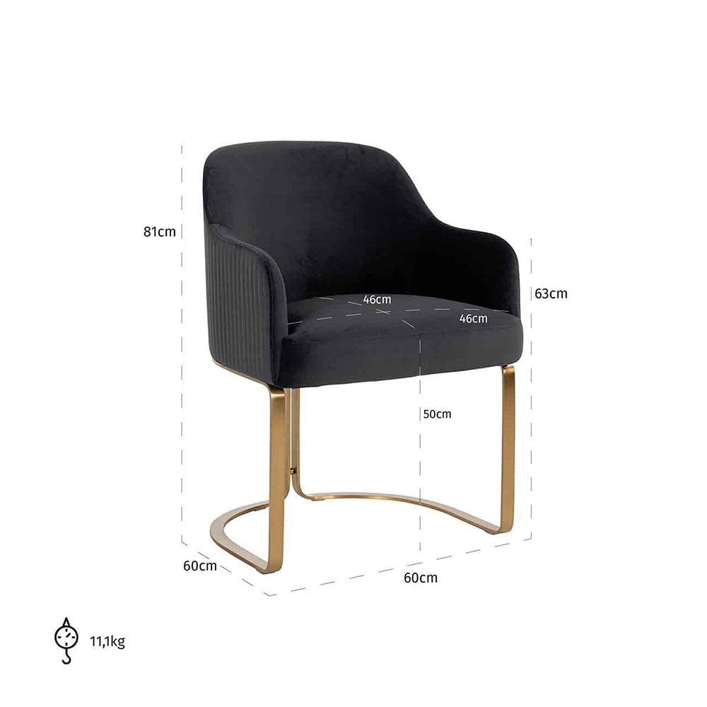 Camden Club Designer Dining Chair with gold frame REDUCED PRICE (see below )