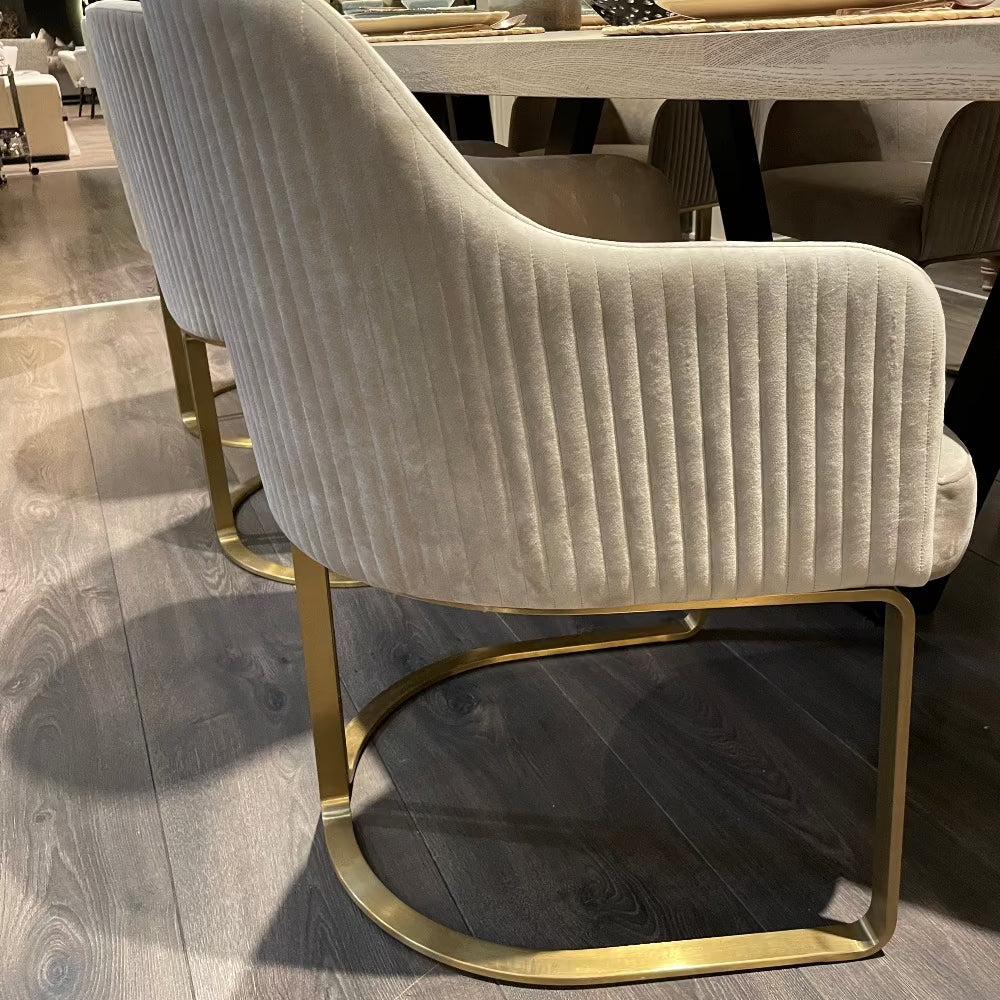 Camden Club Designer Dining Chair with gold frame REDUCED PRICE (see below )