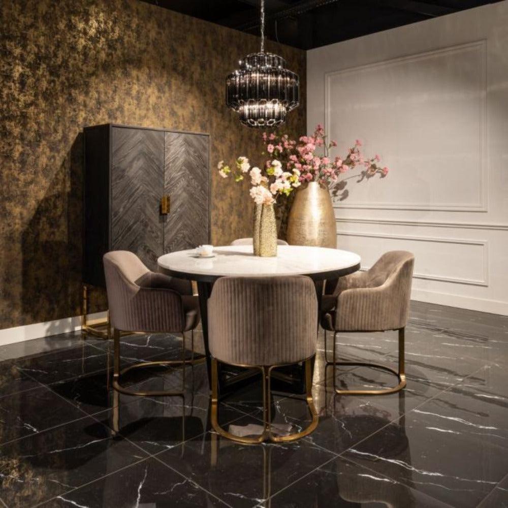 Camden Club Designer Dining Chair with gold frame REDUCED PRICE (see below )-Renaissance Design Studio