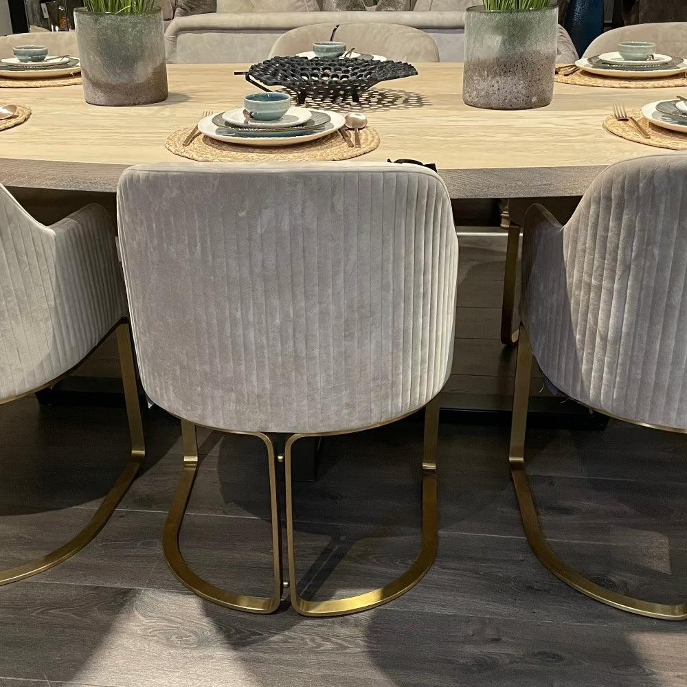 Camden Club Designer Dining Chair with gold frame REDUCED PRICE (see below )