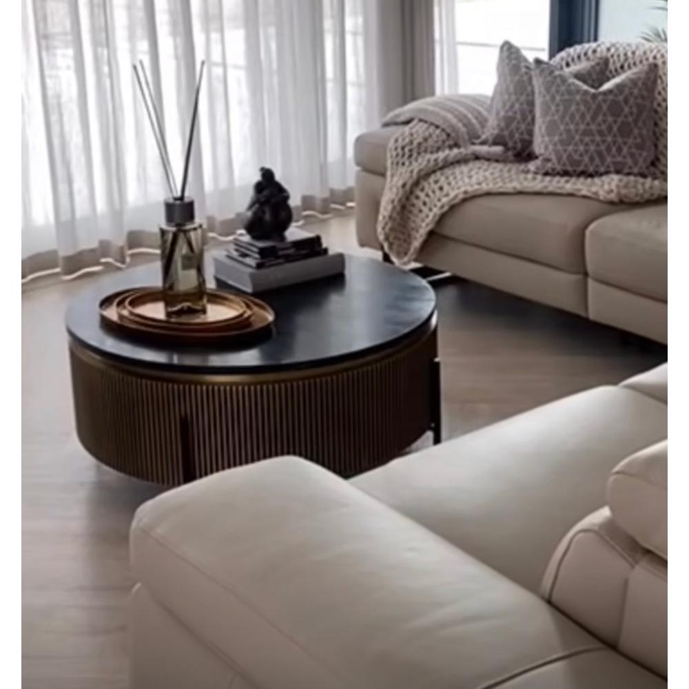 Camden Club Ironville Designer round large coffee table REDUCED !-Renaissance Design Studio